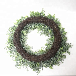 New Fashion Best Sellers Real Looking Popular Artificial Eucalyptus Leaf Wedding Green <strong>Spring</strong> Artificial Eucalyptus <strong>Wreath</strong> - Product Image 2