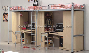 Kích Thước Tùy Chỉnh Ba Giường Tầng Kim Loại <span class=keywords><strong>Futon</strong></span> Loft Bền Thiết Kế Hiện Đại Cho Dowmitory Hoặc Khách Sạn Phòng Ngủ - Product Image 5