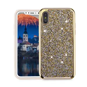 特别设计的女士时髦 bling bling 钻石 TPU + PC 手机壳为三星 Galaxy S8 9 10 Plus 手机外壳