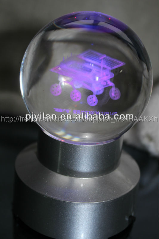 Exquisite k9 3d graved crystal ball