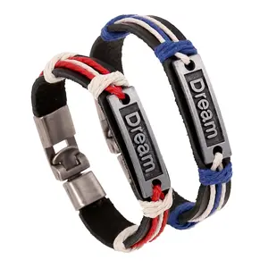 Trend Multi-Layer Leather Woven Dream Bracelet Glamour Men's Bracelet New Fashion Jewelry Punk Accessories Party Gifts