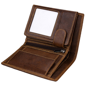 2025 minimalista <span class=keywords><strong>portafoglio</strong></span> da <span class=keywords><strong>uomo</strong></span> antifurto RFID in pelle con cambio <span class=keywords><strong>verticale</strong></span> a tre volte Logo personalizzato - Product Image 3