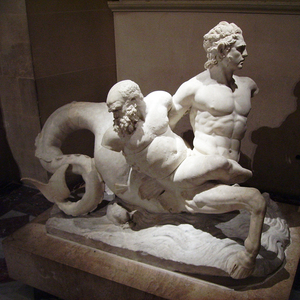 그리스 여성 알몸 앉아 여자 화이트 스톤 소녀 야외 동상 개 - Product Image 6