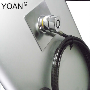 Hochwertige verchromte Zink Anti-Diebstahl-Tablet Laptop gerade Kabels chloss für iPad iPhone Smartphone <span class=keywords><strong>Computer</strong></span> mit gutem Preis
