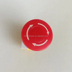Interruptor de botón de parada de emergencia con tapa de seta roja, piezas de interruptor de 600V 10A
