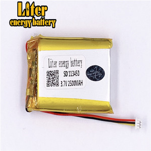 Plugue 1.25-<strong>3</strong> P 113450 2500 mAh <strong>3</strong>.7 V Recarreg&aacute;vel LiPo battery solar Lithium Battery Li-ion polymer with PCM - Product Image 1