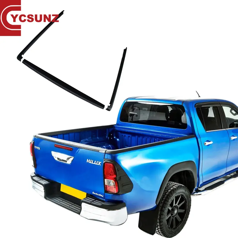 YCSUNZ Trade Assurance Hilux Revo 2016 On Double Cab Bed Rails Trims 2018 Rocco Textured Black Finish Tail Gate Trim