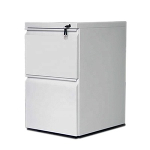 Armoire de rangement sur socle, classeur de couleur blanche, coffre-fort domestique avec serrure - Product Image 5
