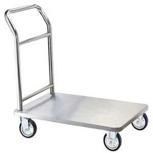 Good Price Stainless Steel Platform Service Kitchen <strong>Flat</strong> Trolley <strong>Cart</strong> With Wheels - Product Image 1