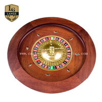 Mini Roue de Roulette en Bois d'Acajou Deluxe 18 Pouces avec Bille