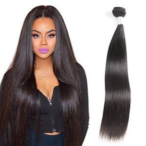 Mslary 9A 3 mechones con cierre extensiones de cabello humano 100% cabello indio Virgen sin procesar - Product Image 2