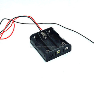 3 x AA Boyut Hücre (UM-3 * 3) Siyah Plastik Pil Tutucu Kutusu 4.5 V Vaka Tel Ile kurşun - Product Image 4