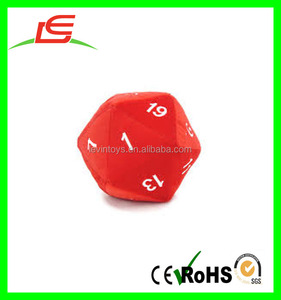 Le b0242 2016 neuen design großhandel rot-<span class=keywords><strong>pl</strong></span>üschigen 20 seitige würfel mit einstelligen - Product Image 4
