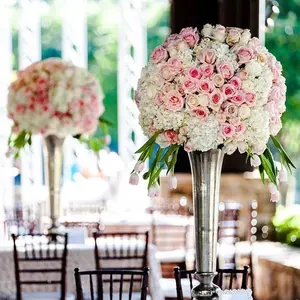 GIGA Dekorasi Meja Pernikahan, Hiasan Tengah Meja Buatan Karangan Bunga 60Cm Bola Bunga Besar untuk Pernikahan