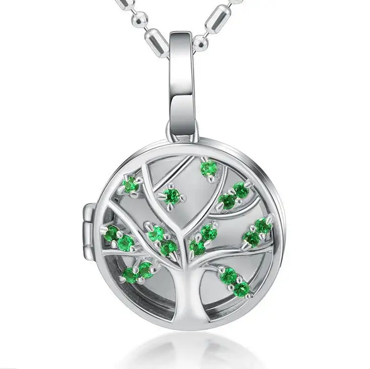 925 sterling Silver DIY Personalizado Árvore da Vida Em Branco Photo Frame Medalhão Pingente Charme