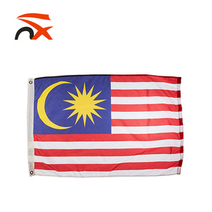 Diseño personalizado de la bandera de la <span class=keywords><strong>Federación</strong></span> de Malasia Serigrafía Bandera de Kuala Lumpur con forma rectangular - Product Image 5