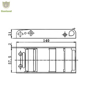 GL-15218S Thép Không Gỉ Báo Chí Phát Hành Hơn Trung Tâm Khóa Cho Tautliner - Product Image 2