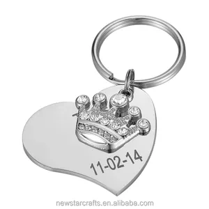Promotional souvenir metal heart shape engraved dog tags for men