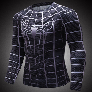 Cody Lundin manica lunga supereroe Spiderman compressione T Shirt <span class=keywords><strong>uomo</strong></span> <span class=keywords><strong>Fitness</strong></span> Body Building <span class=keywords><strong>abbigliamento</strong></span> top - Product Image 2