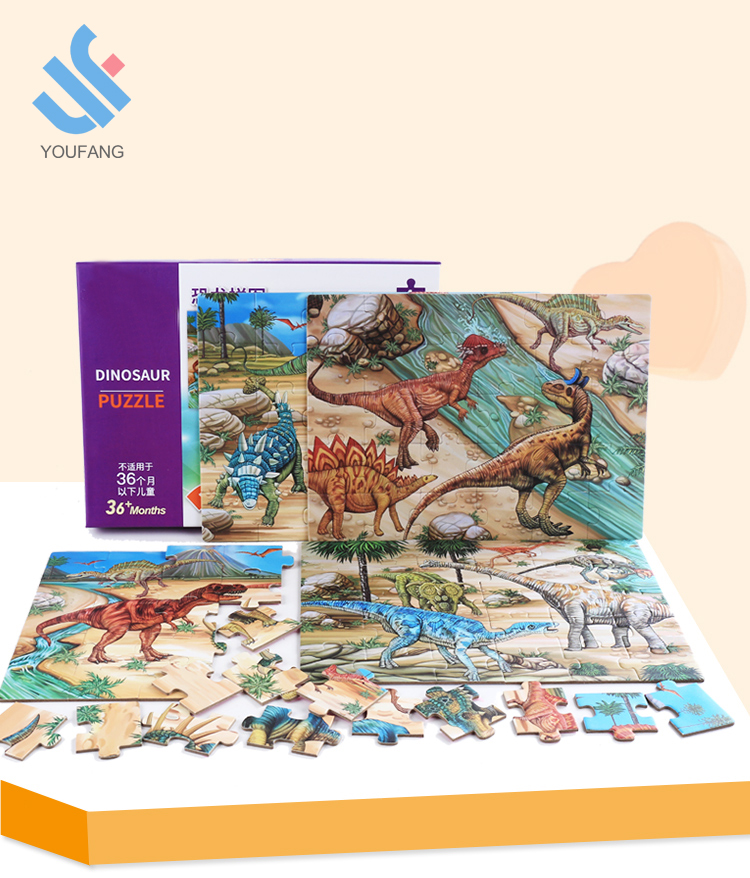 YF-M133 пользовательские развивающие Тренировки Мозга деревянный динозавров головоломки игрушки для детей