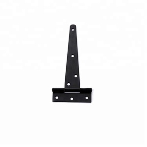 Charnière de fenêtre en fer forgé noir robuste, antirouille, en zinc, charnière décorative pour abri de jardin, charnière de porte, charnière à sangle - Product Image 2