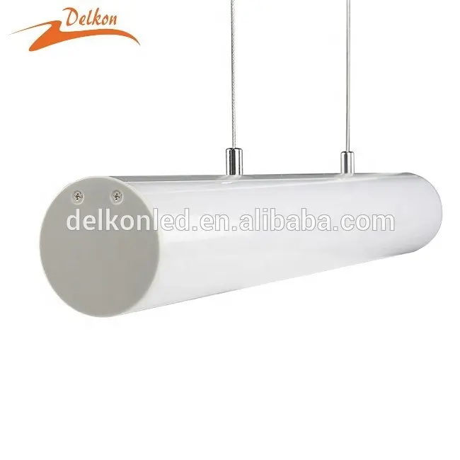 4ft 40W 0-10V Dimmable LED Round Linear Pendant LightためKitchen Bench/Dining Table/Office Desk Lighting