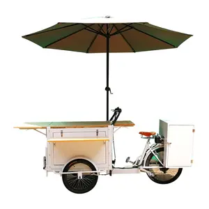 TUNE提供定制热狗食品推车移动街头自行车用于冰淇淋销售