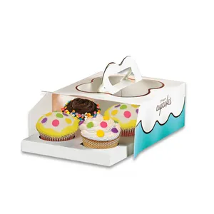 Customized Luxury Mini Bakery Bread Cupcake Packaging Cup Cake Box