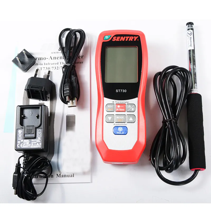 ดิจิตอลระบายอากาศ IR Thermo Hot Wire Anemometer ST733