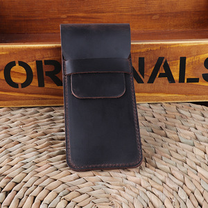 Astuccio Multifunzionale in Vera Pelle per Penne, Porta Pennelli da Trucco, Custodia Artigianale Stile Vintage in Pelle Crazy Horse - Product Image 5
