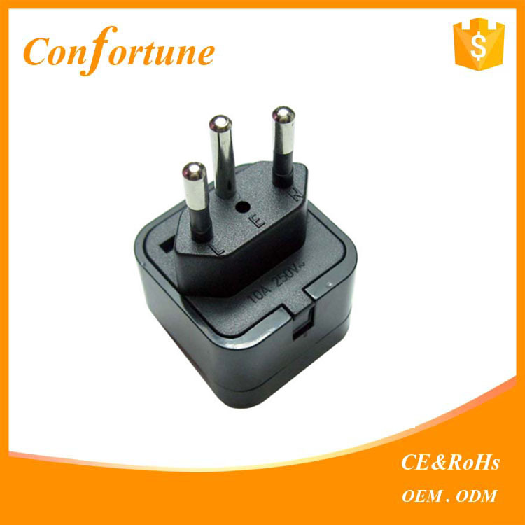 Type J 3 Pin Plug diamant suisse Voyage Adaptateur Adaptateur pour Suisse Suisse puissance adaptateur plug