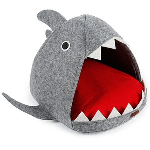 China pet food cat condo shark design cat cave with underblanket electric detachable - Product Image 2