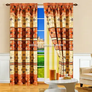 sales Curtain South America style of jacquard valance Opening-closing curtains