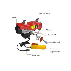 חדש מוצר <span class=keywords><strong>100kg</strong></span> 500kg 220v מנוע 1000kg קטן מיני חוט חבל חשמלי כבל גלגלת להניף שרשרת מנוף כננת - Product Image 3