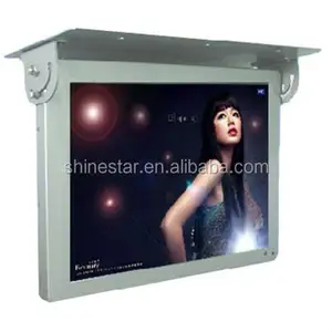 22 "21.5 นิ้วจอภาพติดหลังคา TFT LED สําหรับรถโค้ชรถไฟรถบัสพร้อมพอร์ตอินพุต VGA HDM1 DVI