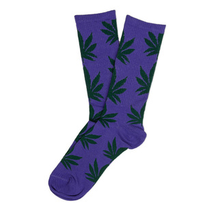 Nhà máy in khỏe mạnh Weed Maple Leaf Crew vớ, Weed Crew Vớ thể thao thời trang bông lá Crew vớ - Product Image 3