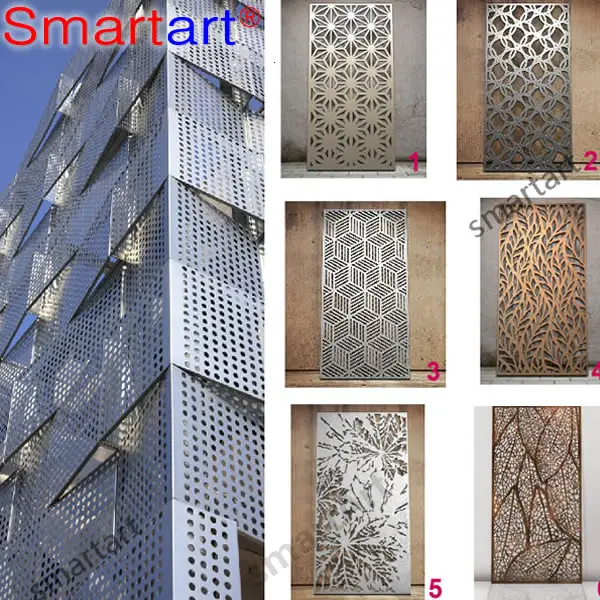 Smartart 2022 Customized Decorative Interior Stainless Steel Mirror Room Divider Screen