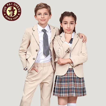 Royal London Schul anzug Design Mode Anzug Jacken Hosen Jungen und Mädchen Schöne Schuluniformen Kinder Blazer Kinder Loose