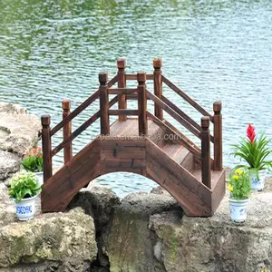 Mini ponte de madeira para jardim, ponte de madeira para jardim das fadas