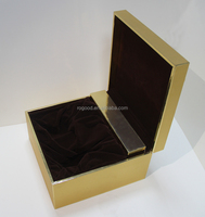 ROGOOD Boîte d'emballage de parfum en bois de luxe Boîte d'emballage cadeau dorée de style arabe RGD-P1036