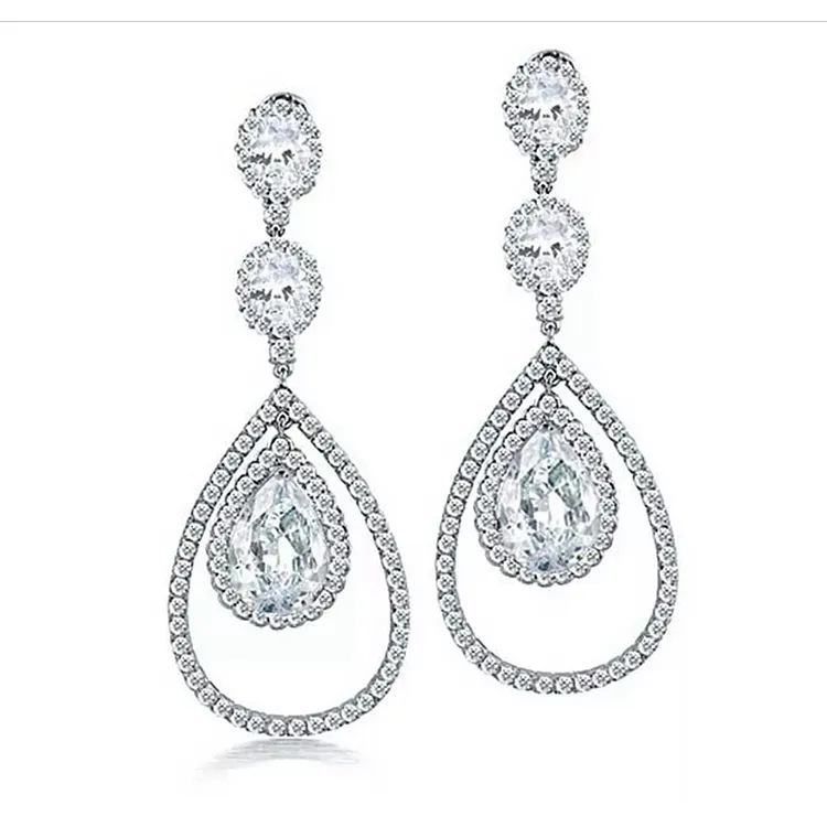 crystal drop earrings wedding