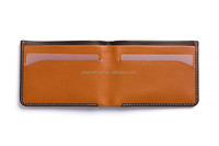 Dompet Kulit Asli Pria Pendek Vintage dengan Logo Kustom Embossed, Lapisan Satin, Pola Karakter Terbuka - Grosir Bermerek
