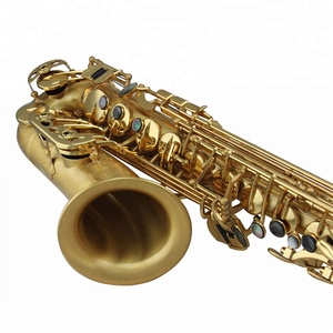 Latón original pulido lacado transparente Tres llaves de brazo doble Saxofón alto - Product Image 3
