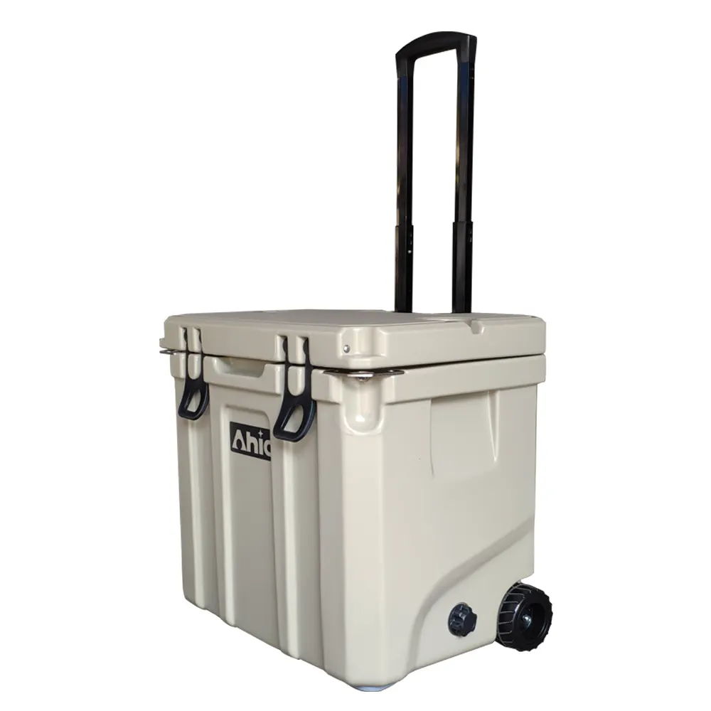 AHIC Wheeled Cooler, 50 Quart Ice Cube Roller Cooler 35L