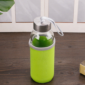 2025 Top Seller <strong>Personalised</strong> Custom Water <strong>Bottle</strong> Stainless Steel Lid Glass <strong>Bottle</strong> With Silicone Sleeve - Product Image 5