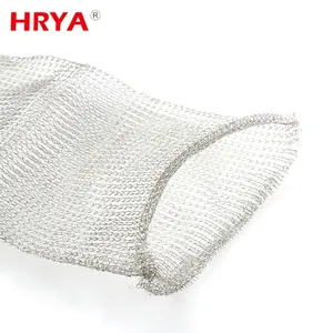 High Quality Plain Woven Copper Knitted Wire Mesh 2mm & 1.2mm Diameter for Screens Filters with Welding Technique