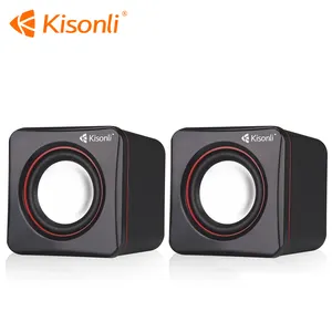 Woofer de sonido grande, altavoces de ordenador baratos, Mini caja de sonido de plástico USB V400