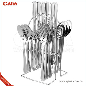 QANA Factory Wholesale OEM Flatware Set Stainless Steel <strong>Gold</strong> Cutlery Set Knife and Fork <strong>Serving</strong> <strong>Spoon</strong> - Product Image 1