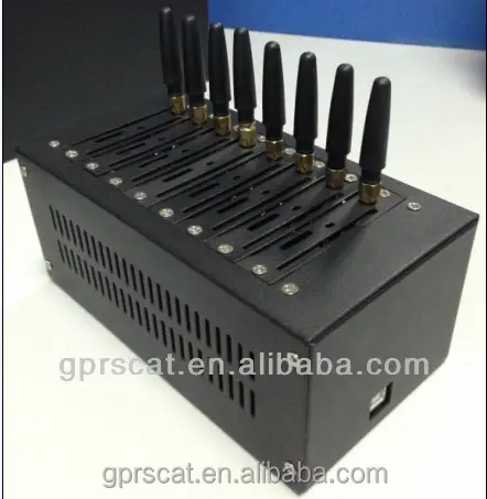 8 port gsm gprs modem havuzu en hızlı/toplu <span class=keywords><strong>sms</strong></span> 8 sim kart yuvaları sinyal alıcısı ve Verici modem