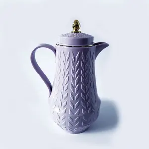 HUAXING Thermos Plastic Body Arabic Vacuum Flask Insulated Coffee Thermo with Glass Liner PHC-10 Purple Color